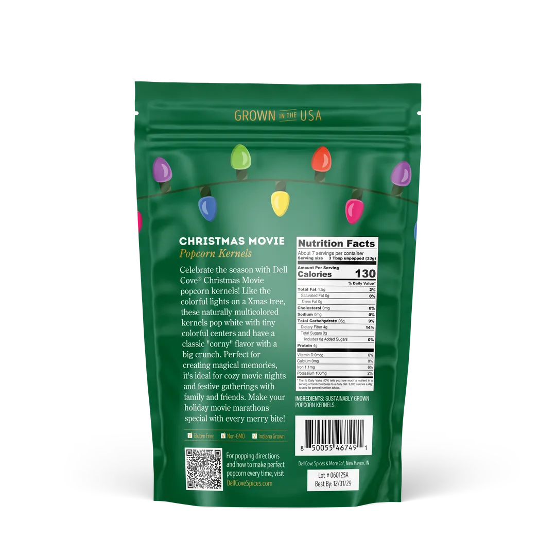 Christmas Movie Popcorn Kernels – Multicolor Holiday Popcorn