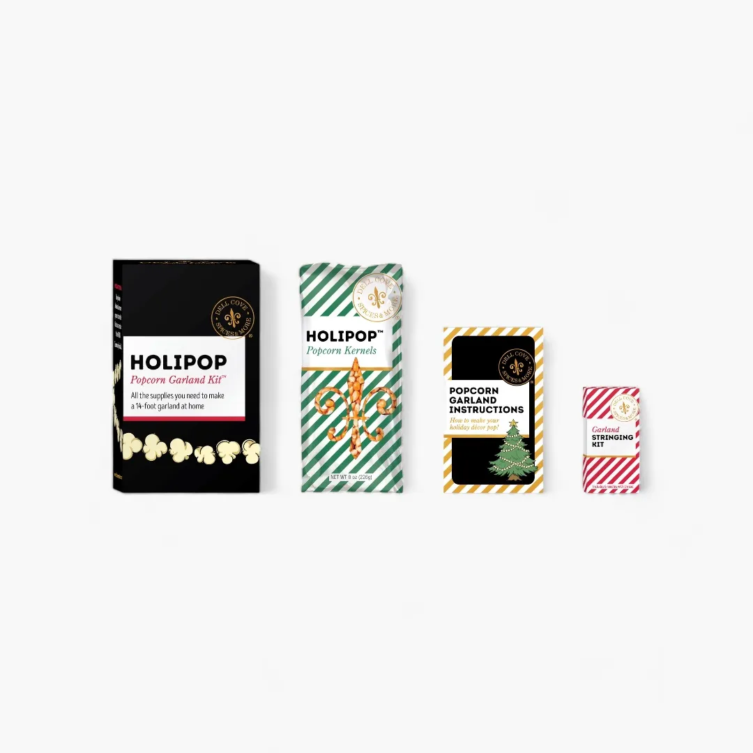 Holipop Popcorn Garland Kit - Diy Christmas Ornament Craft