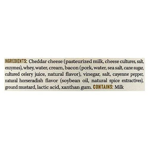 Cheddar & Horseradish with Smoky Bacon Cheese Spread