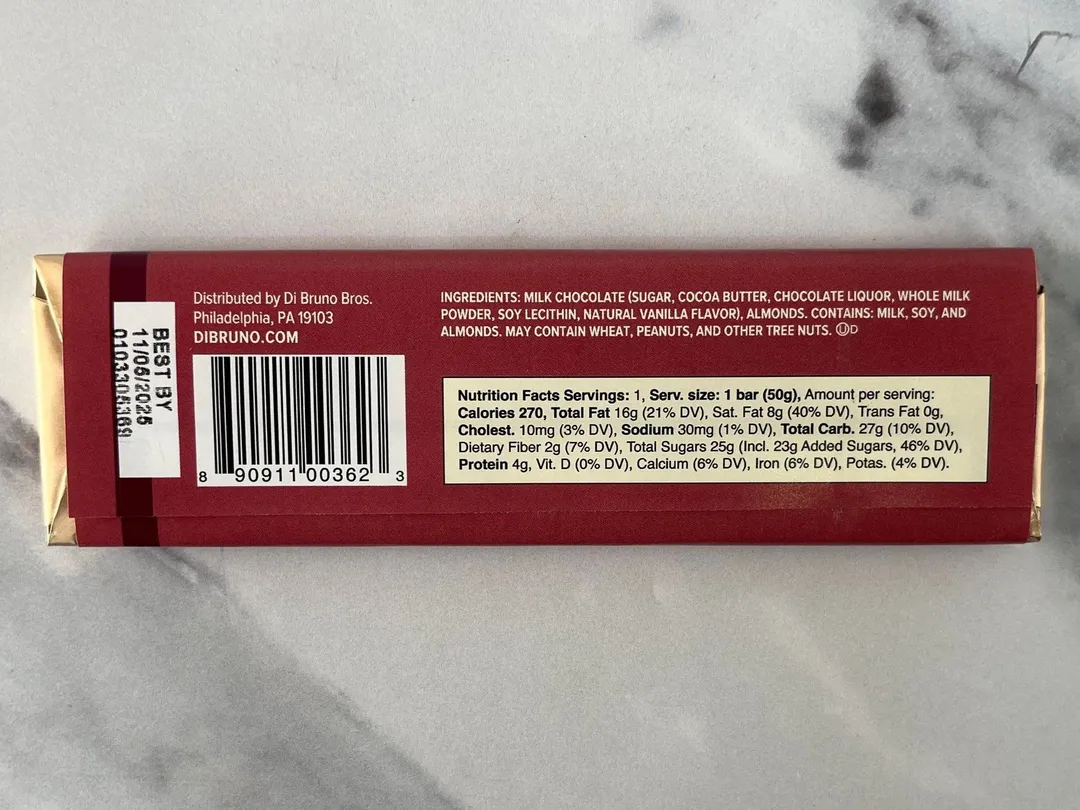 Milk Chocolate Almond Bar