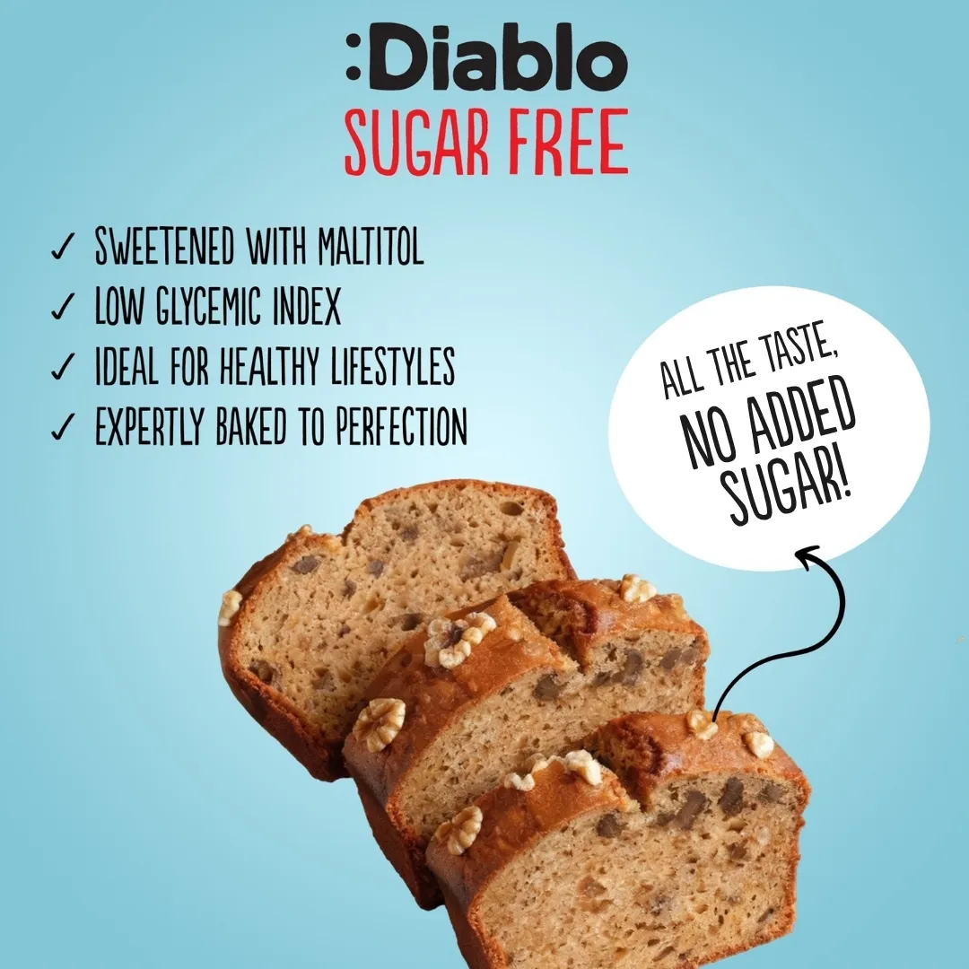 No Added Sugar Cinnamon & Walnut Cake 200g – Sliceable Loaf