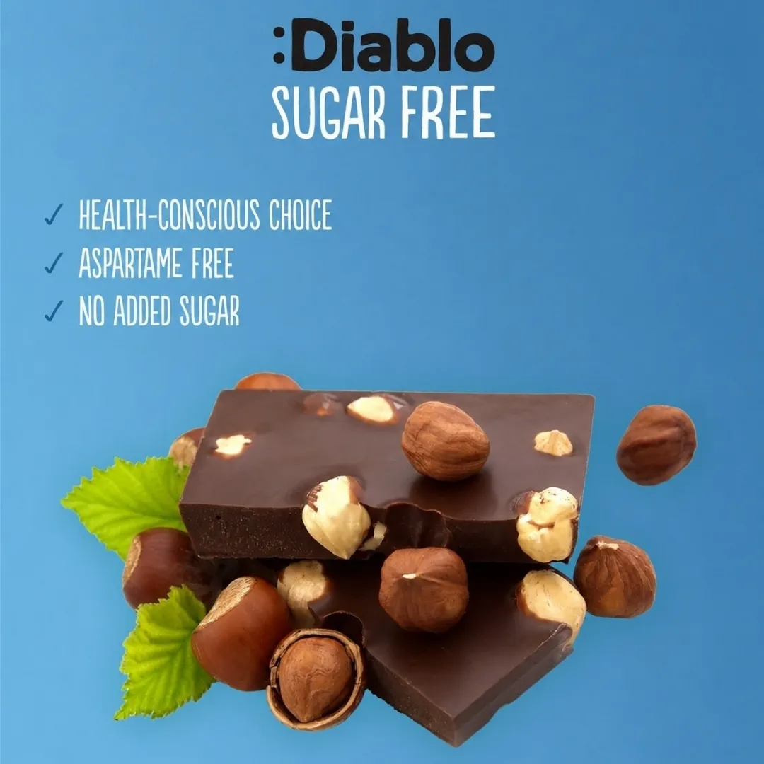 No Added Sugar Dark Chocolate & Hazelnuts 85g