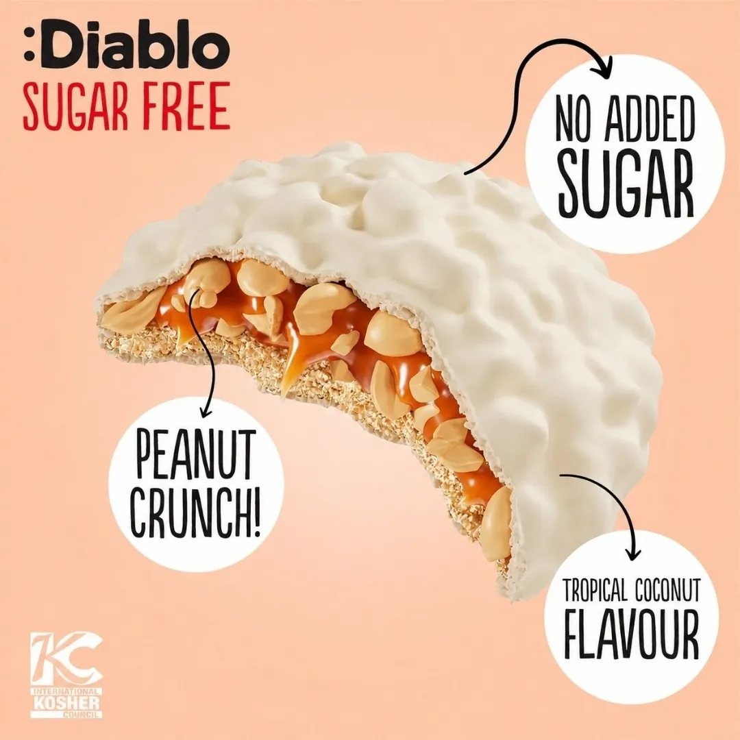 No Added Sugar Coconut Cookies, Caramel & Peanuts 100g