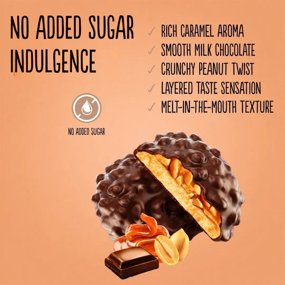 No Added Sugar Milk Chocolate Caramel & Peanut Cookies 100g
