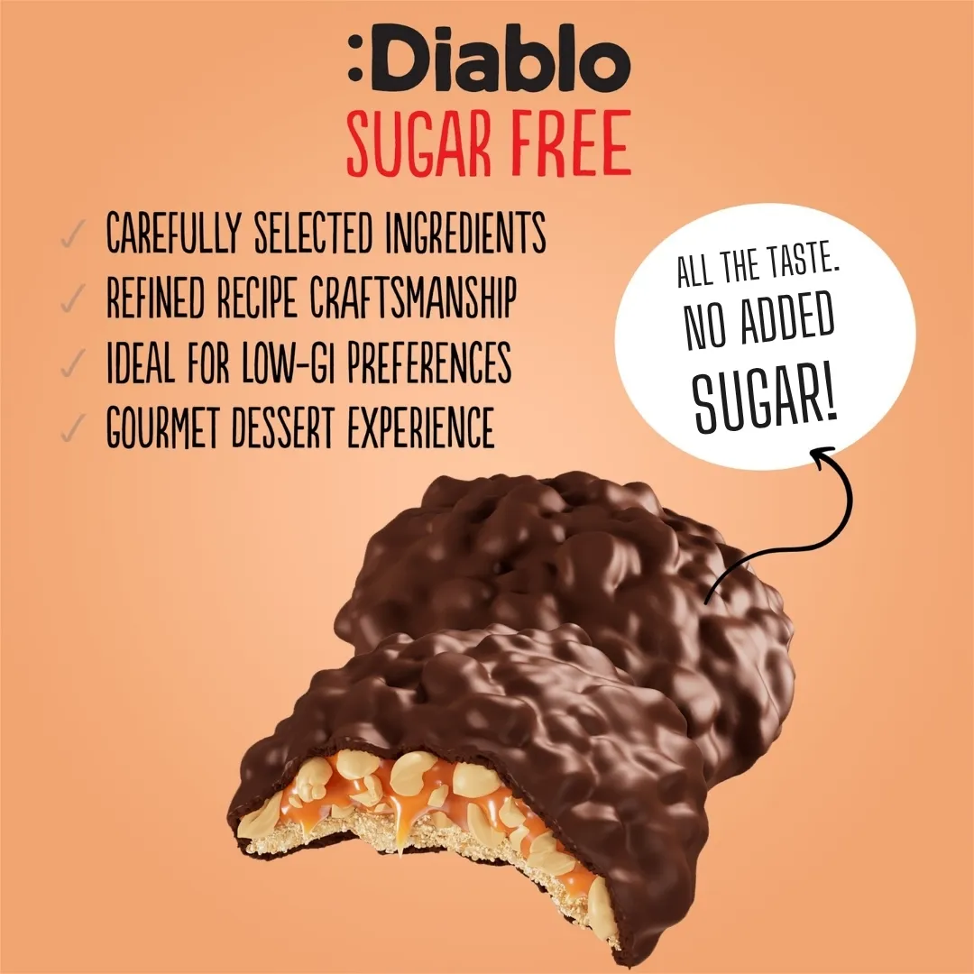 No Added Sugar Milk Chocolate Caramel & Peanut Cookies 100g