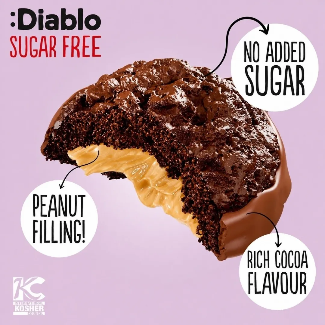 No Added Sugar Cocoa Peanut Cookies, Half-Dipped 110g