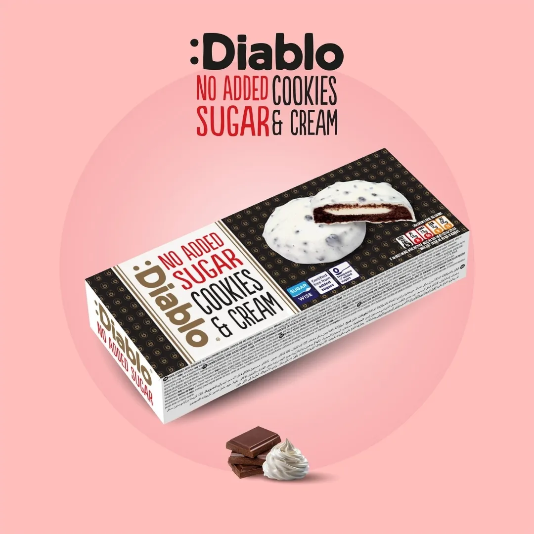 No Added Sugar Cookies & Cream, White Chocolate 128g