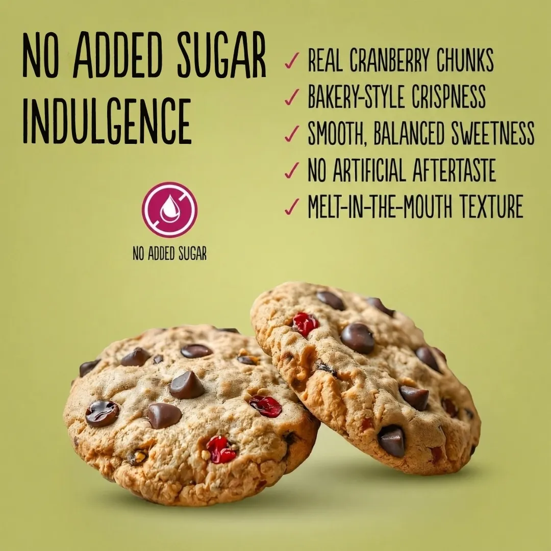 No Added Sugar Chocolate Chip & Cranberry Cookies 135g