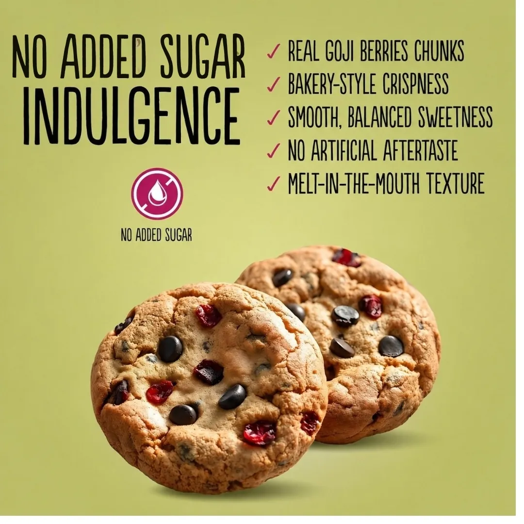 No Added Sugar Chocolate Chip & Goji Cookies 135g