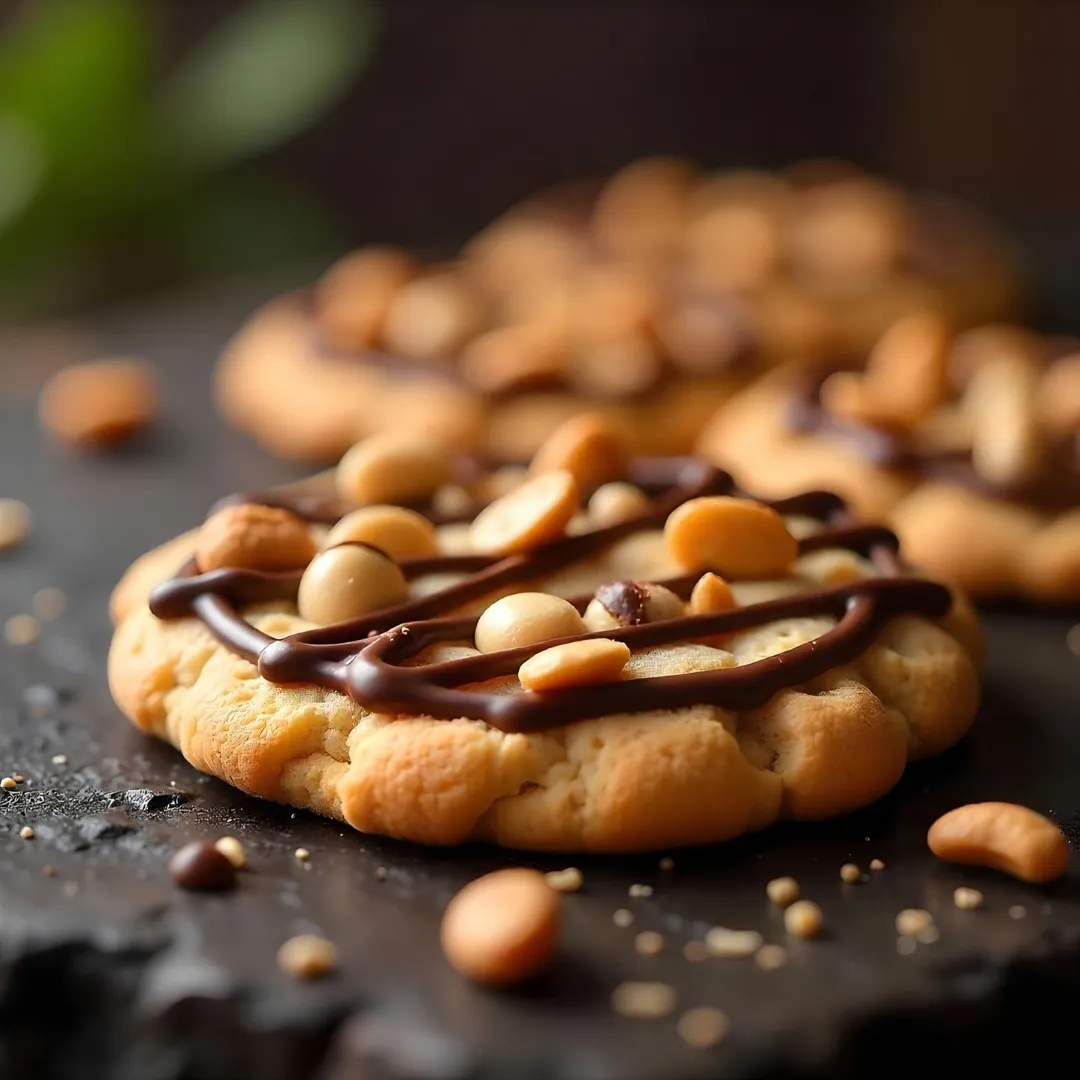 Sugar Free Chocolate Striped Peanut Cookies 150g