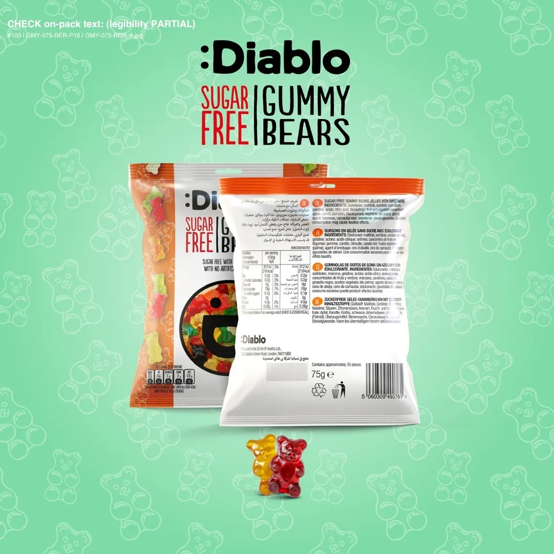 Sugar Free Gummy Bears 75g – Jelly Sweets