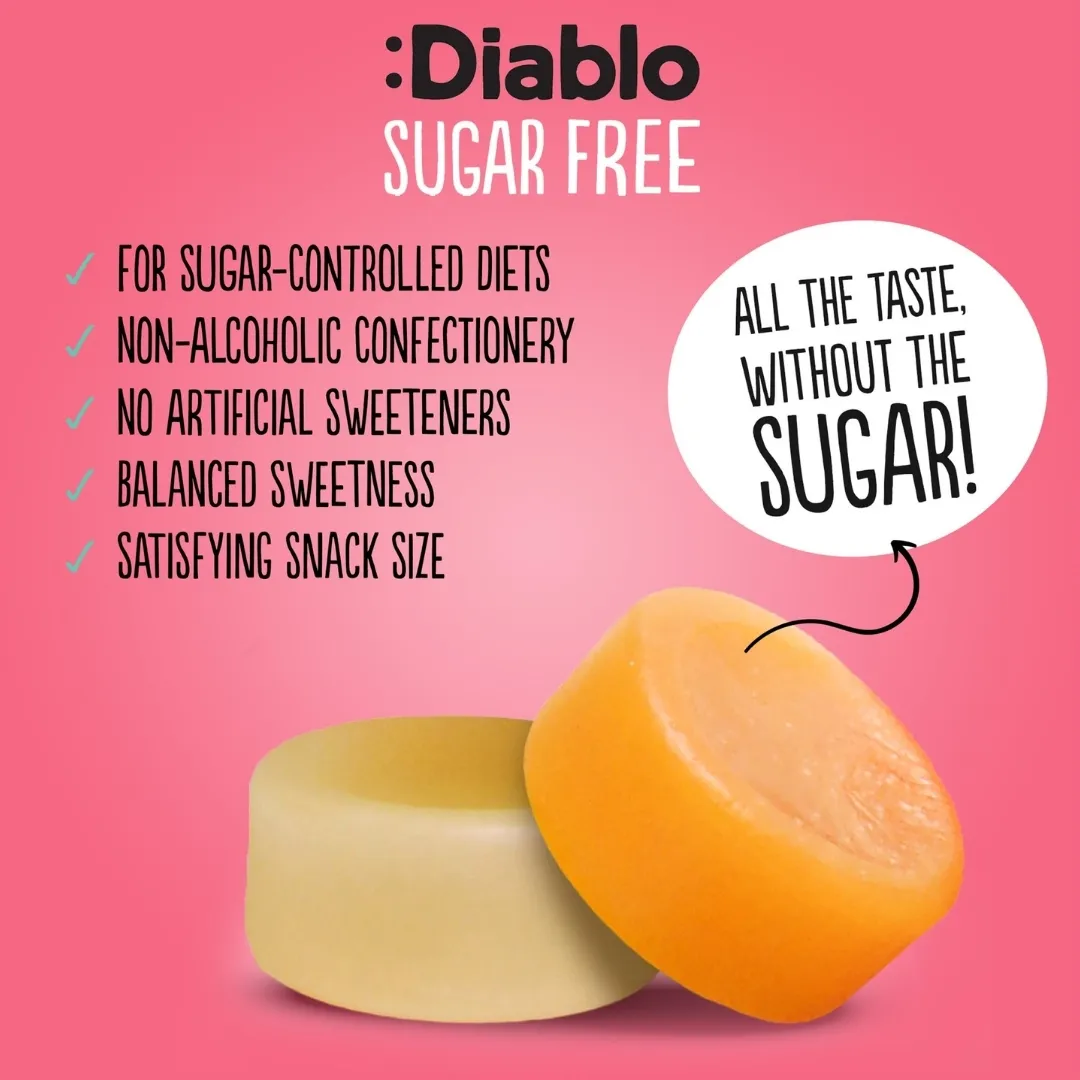 Sugar Free Fruit Gummy Drops 75g – Jelly Sweets