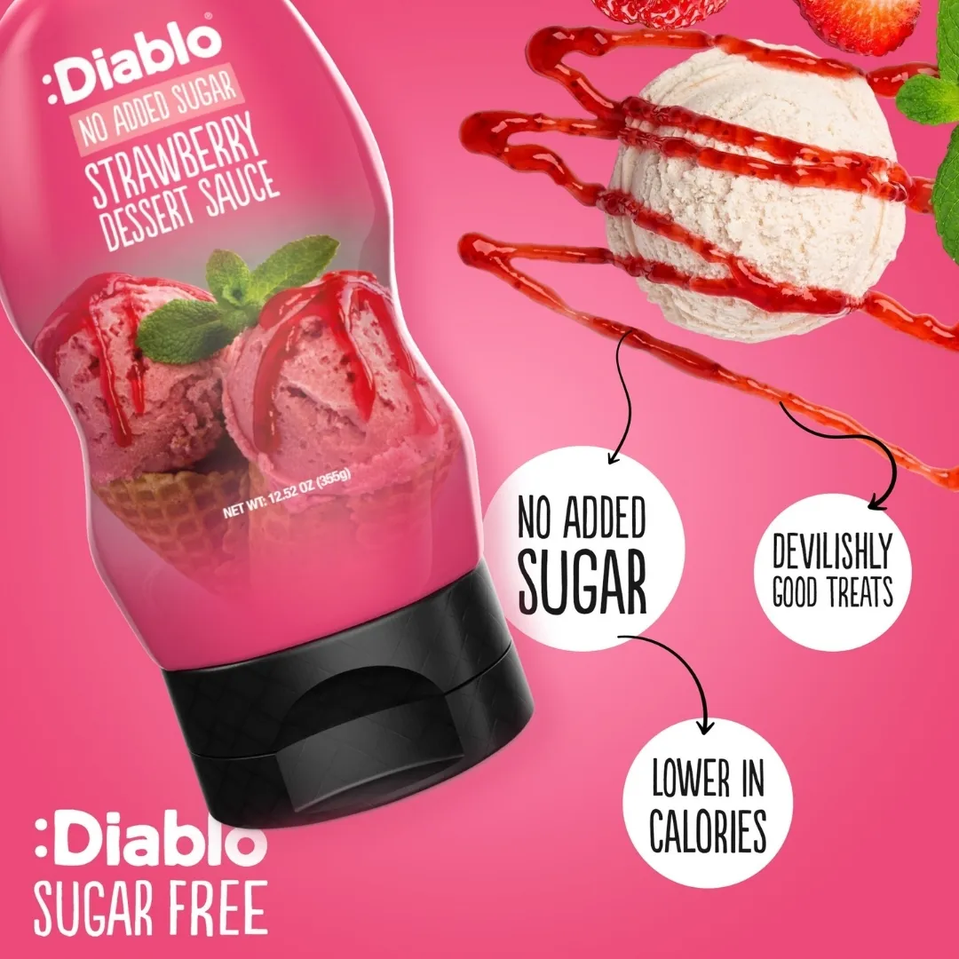 No Added Sugar Strawberry Dessert Sauce 355g