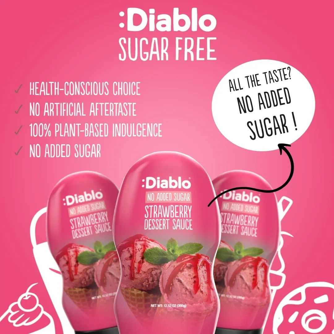 No Added Sugar Strawberry Dessert Sauce 355g