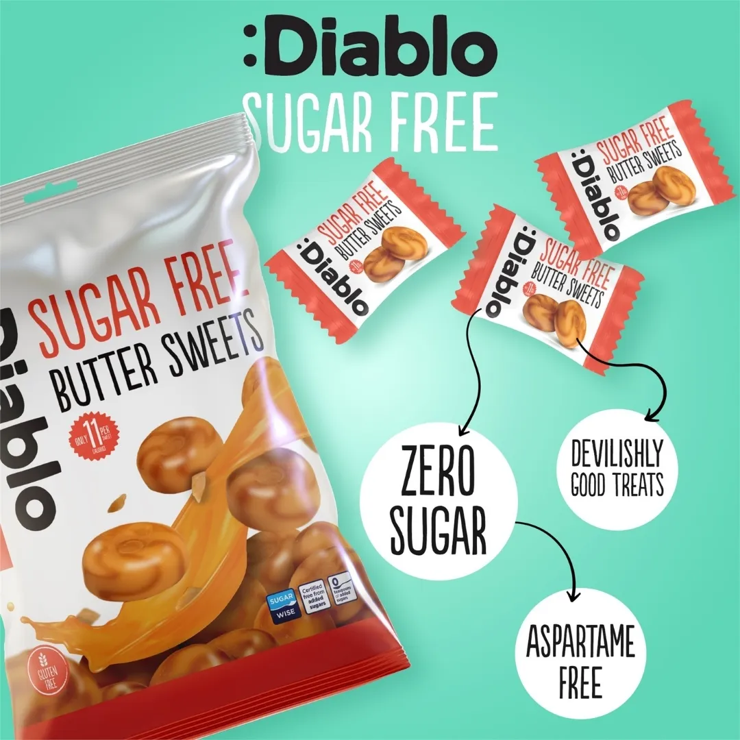 Sugar Free Butter Sweets 75g – Hard Candy