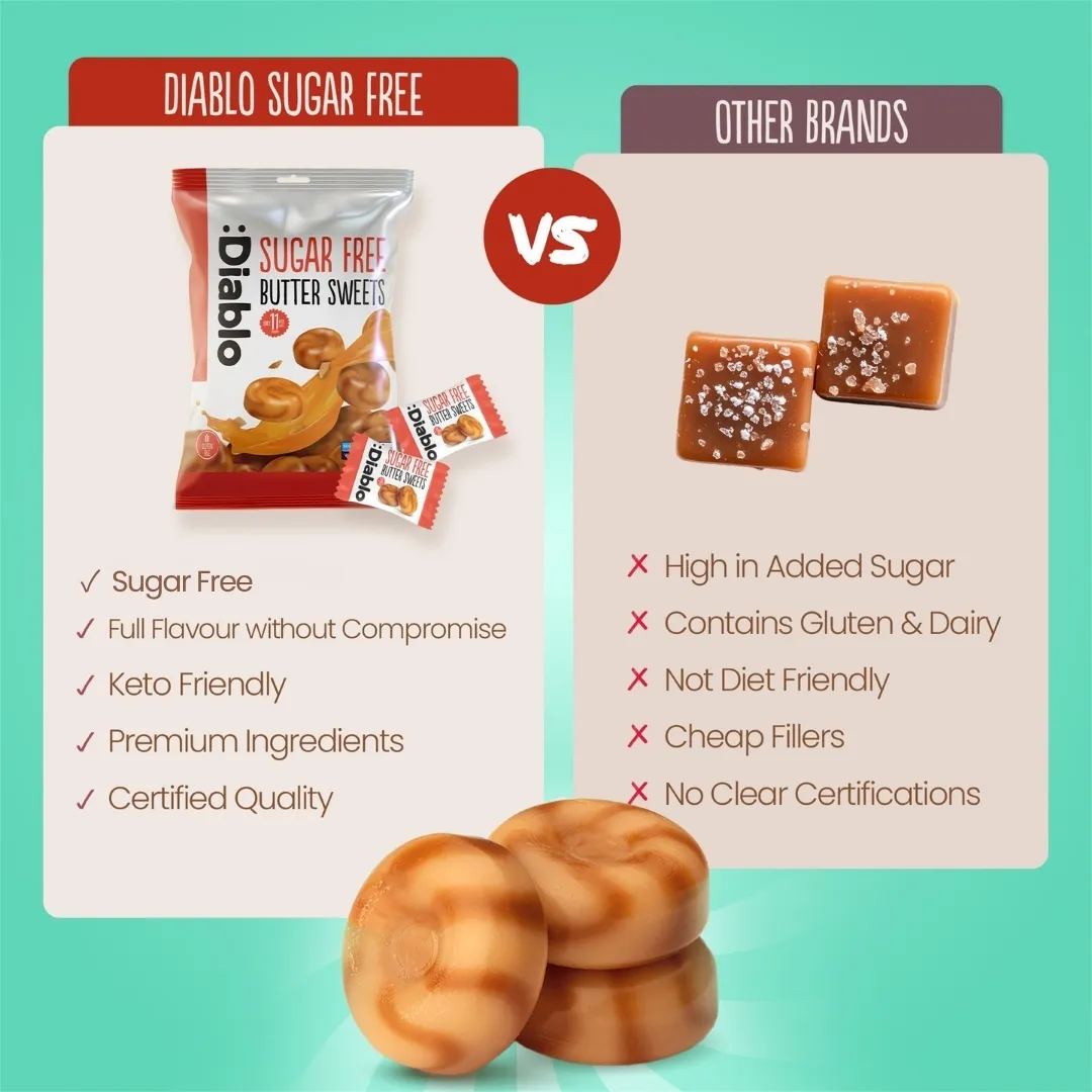 Sugar Free Butter Sweets 75g – Hard Candy