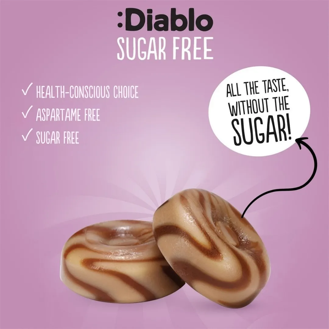 Sugar Free Cappuccino & Cream Sweets 75g – Hard Candy