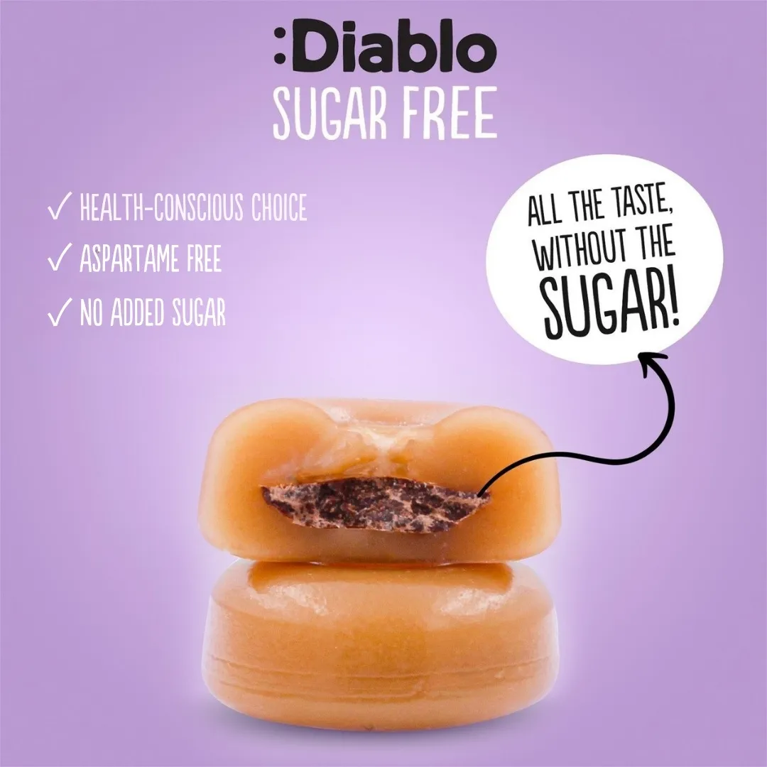 No Added Sugar Butter Sweets Filled with Chocolate 75g
