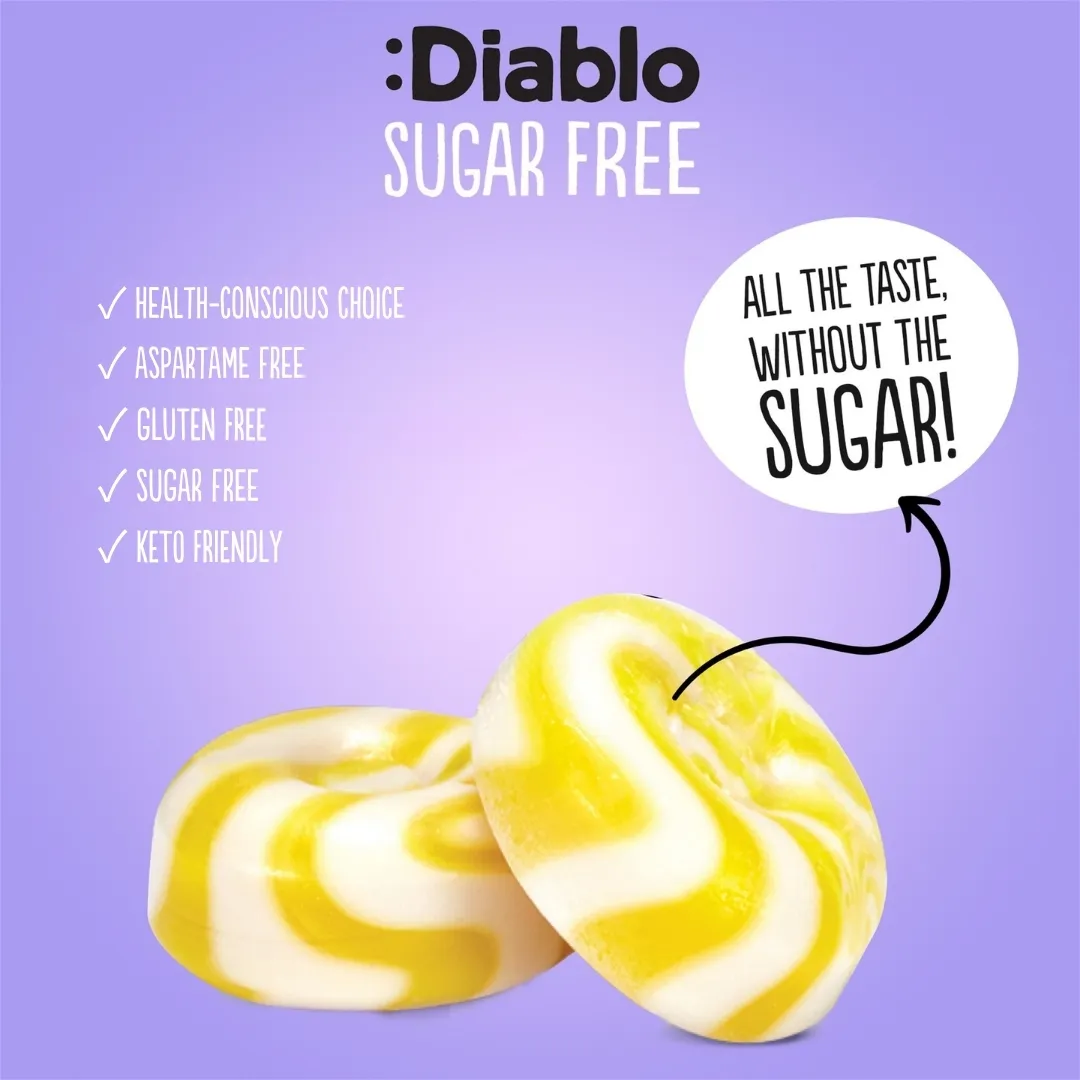 Sugar Free Lemon & Cream Sweets 75g – Hard Candy