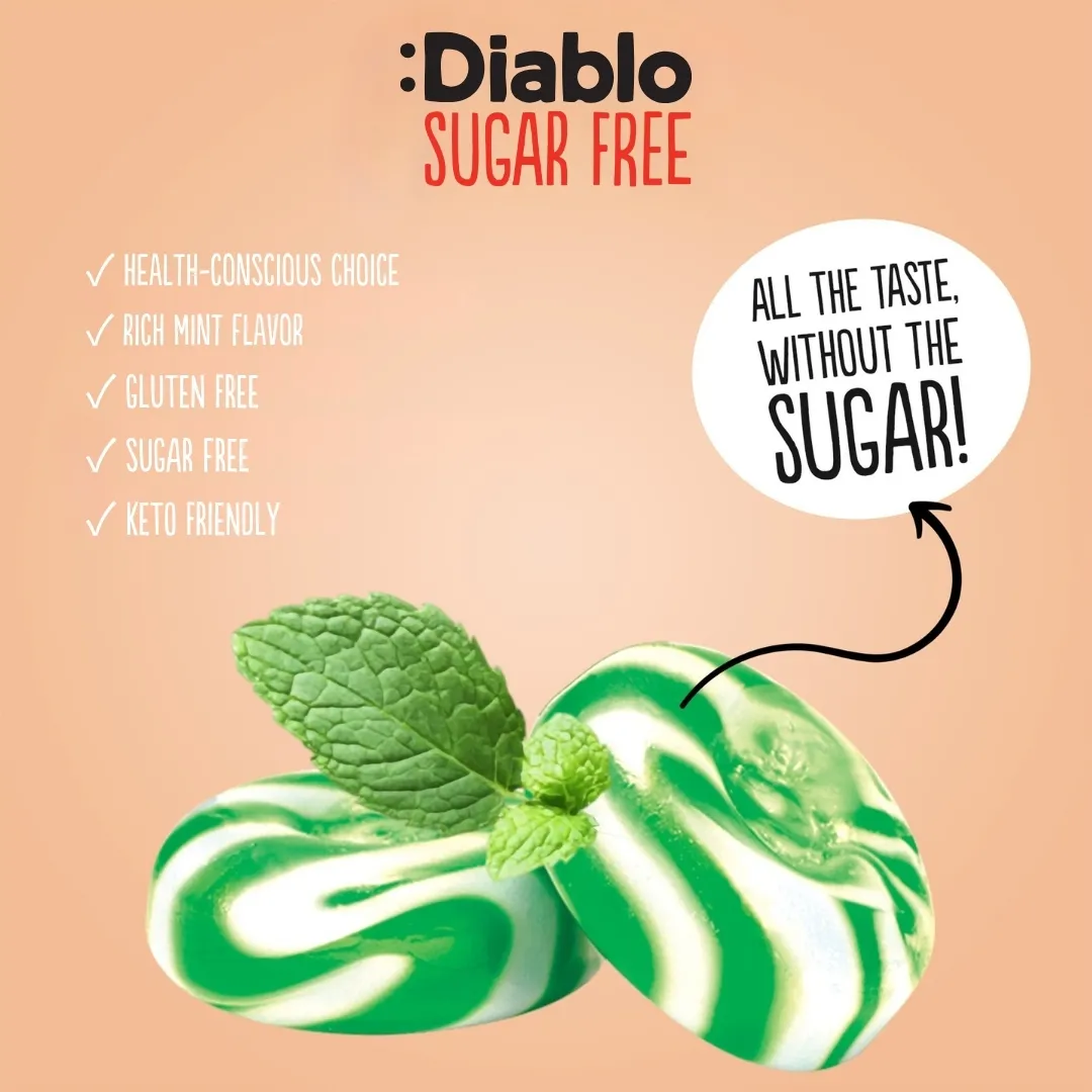 Sugar Free Mint & Cream Sweets 75g – Hard Candy