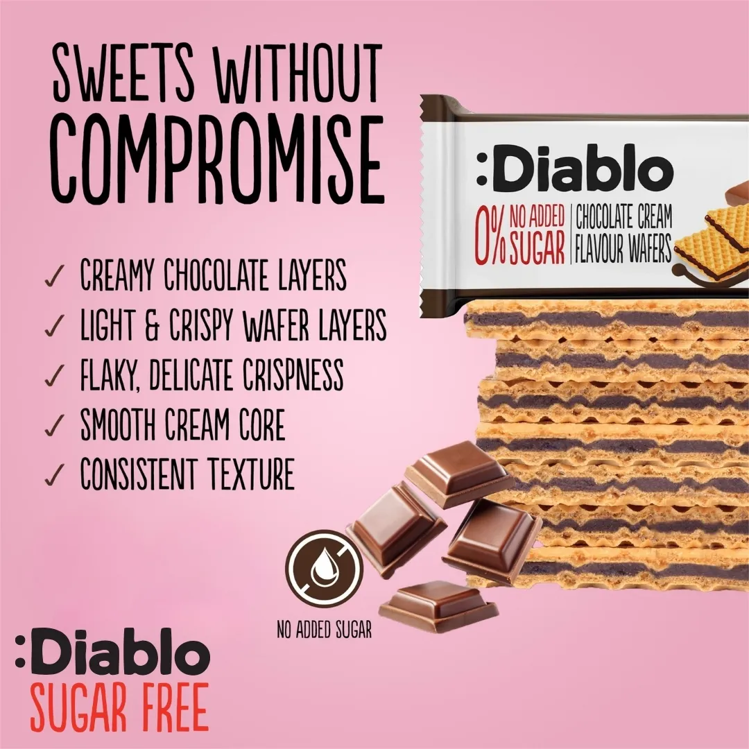 No Added Sugar Chocolate Cream Wafer Thins 150g