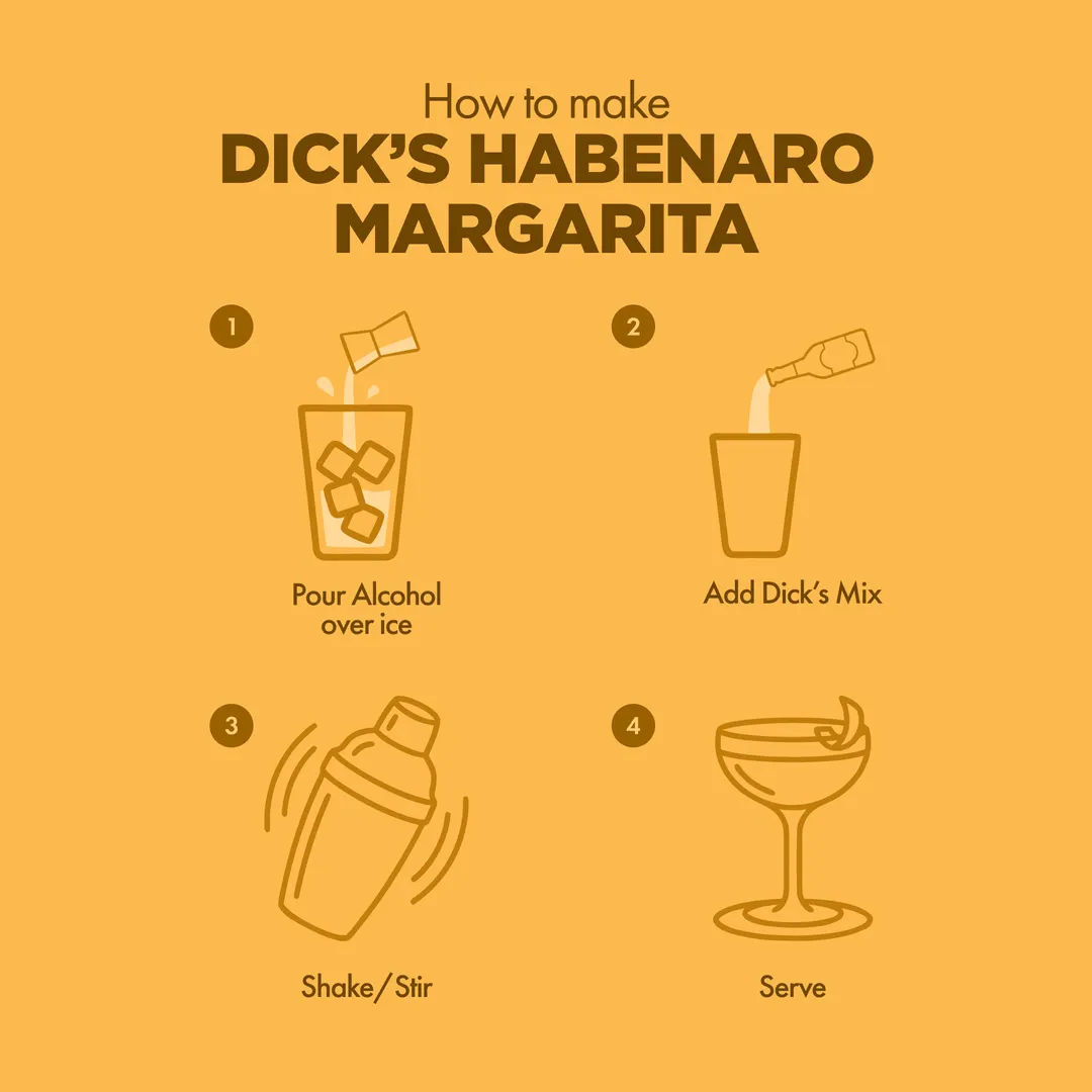 Dick's Mixes Habanero Margarita Mix - SPICY