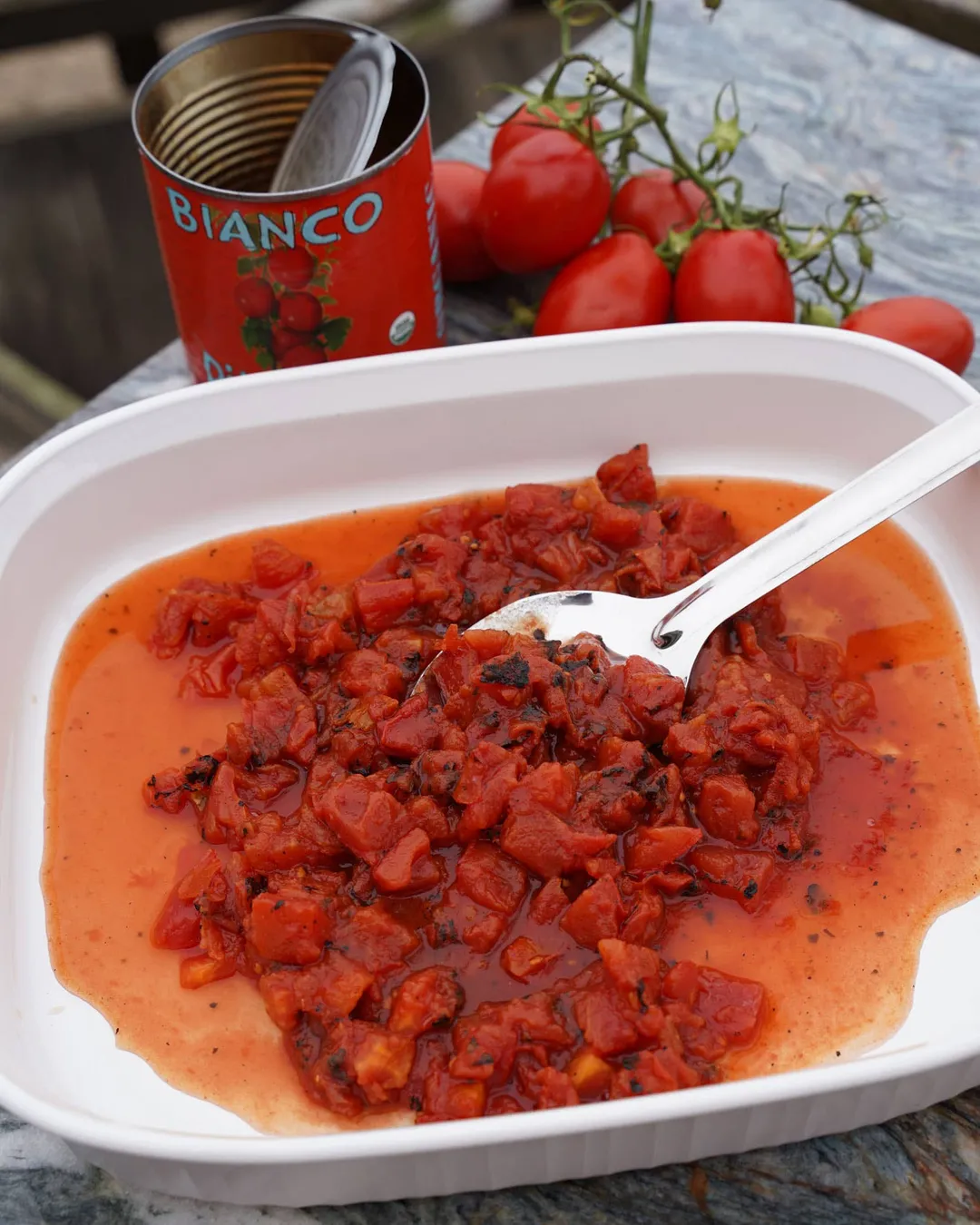 Bianco DiNapoli 28oz Organic Fire Roasted Chopped tom (6 ct)