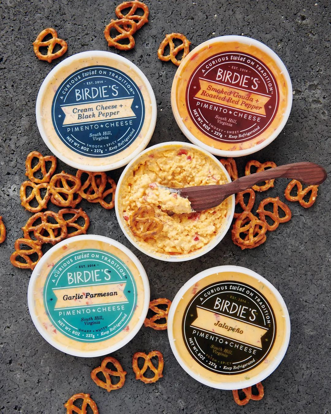 Restock Pack - 28 tubs mix of 4 flavors of Pimento Cheese