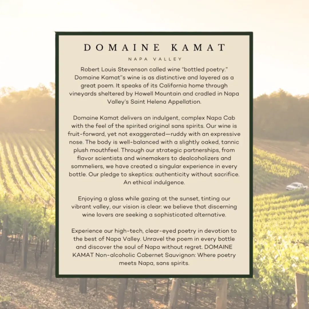 Domaine Kamat 2020 NA Napa Cabernet Sauvignon