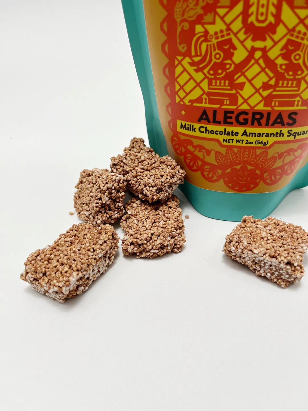 Alegrias : Milk Chocolate Amaranth Squares 