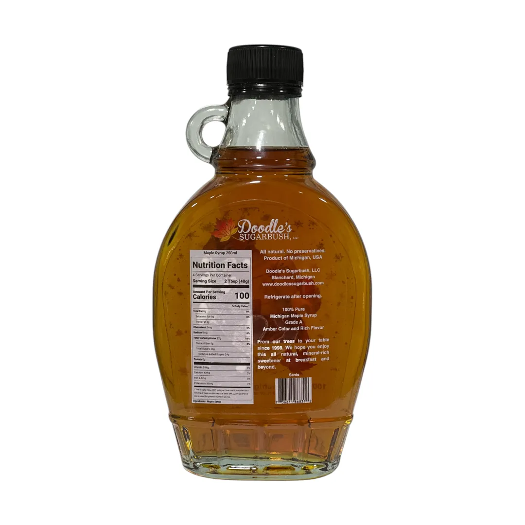 Santa Scene (Michigan Maple Syrup) - 8oz glass