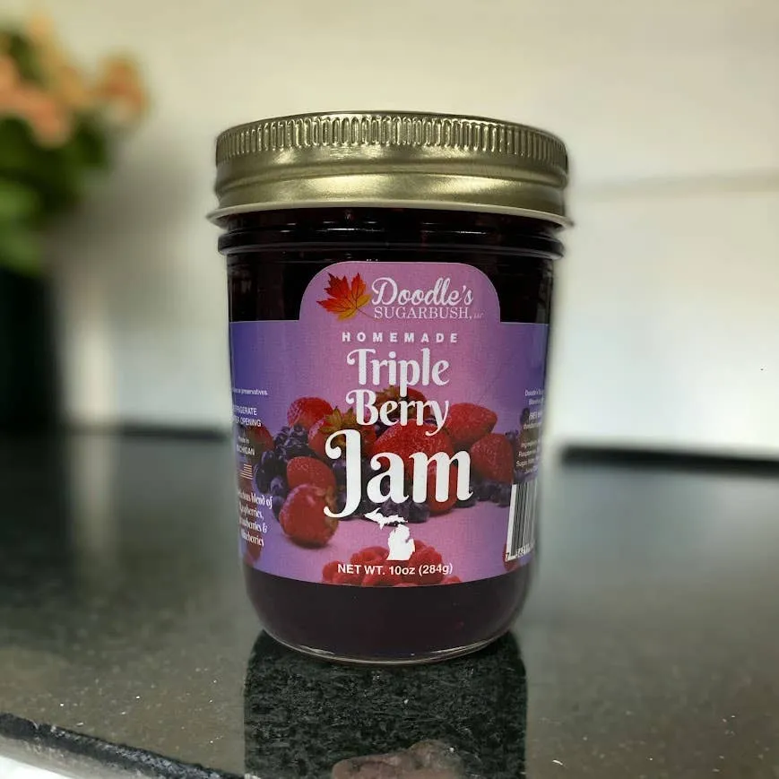 Triple Berry Jam - 10oz jar (Rasp/Straw/Blue)
