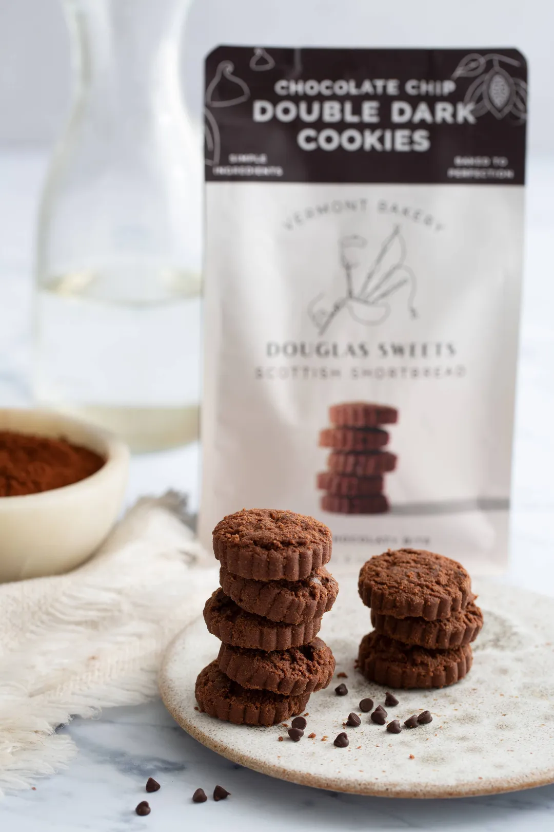 Double Dark Chocolate shortbread cookies (6oz) – Rich, Fudgy & Indulgent