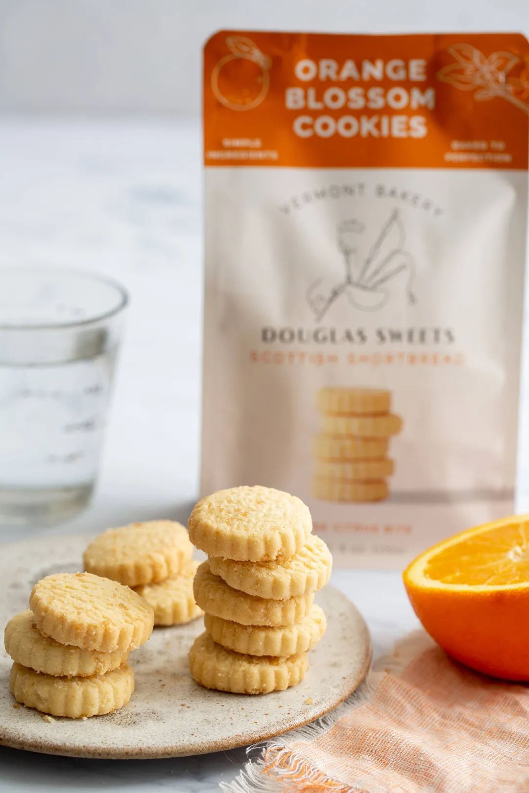Orange Blossom shortbread cookies (6oz) – Bright. Floral. Buttery.