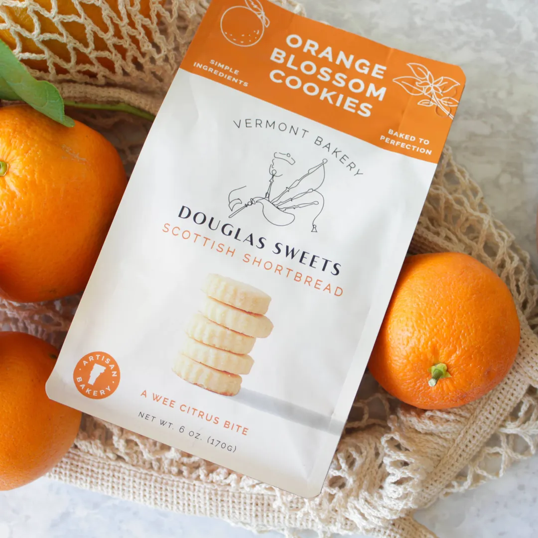 Orange Blossom shortbread cookies (6oz) – Bright. Floral. Buttery.