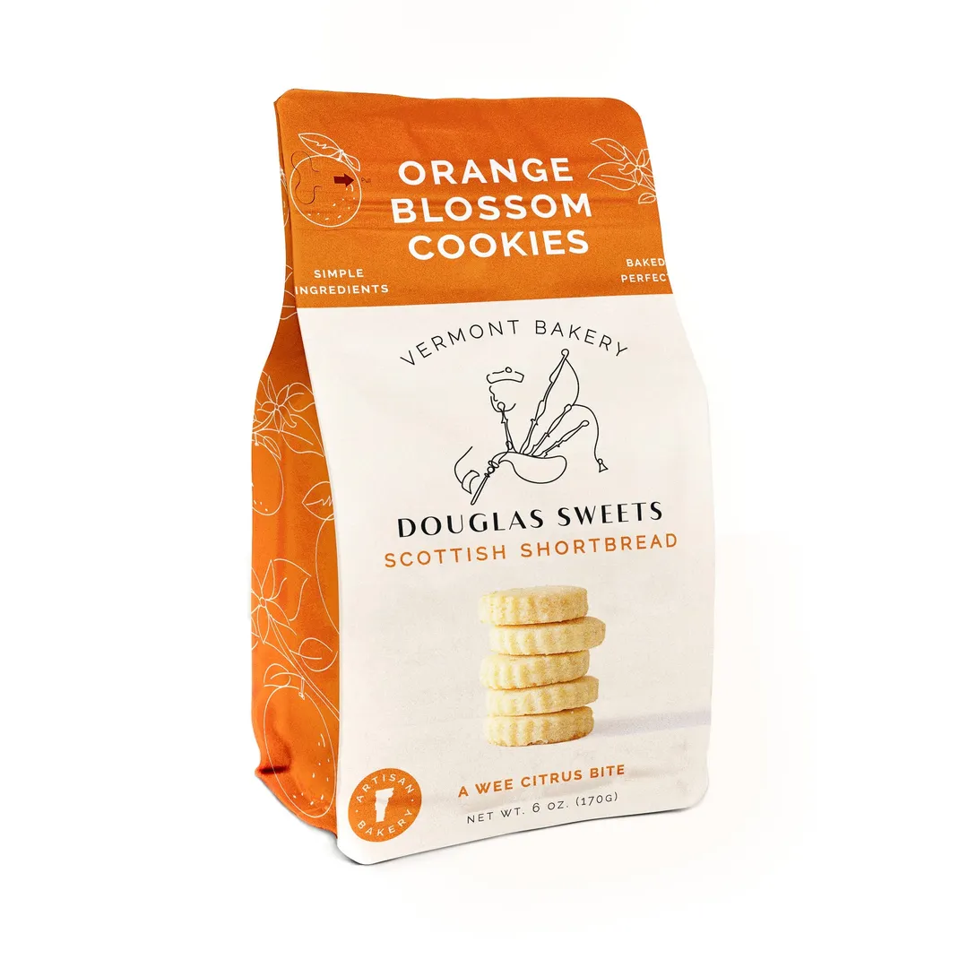 Orange Blossom shortbread cookies (6oz) – Bright. Floral. Buttery.