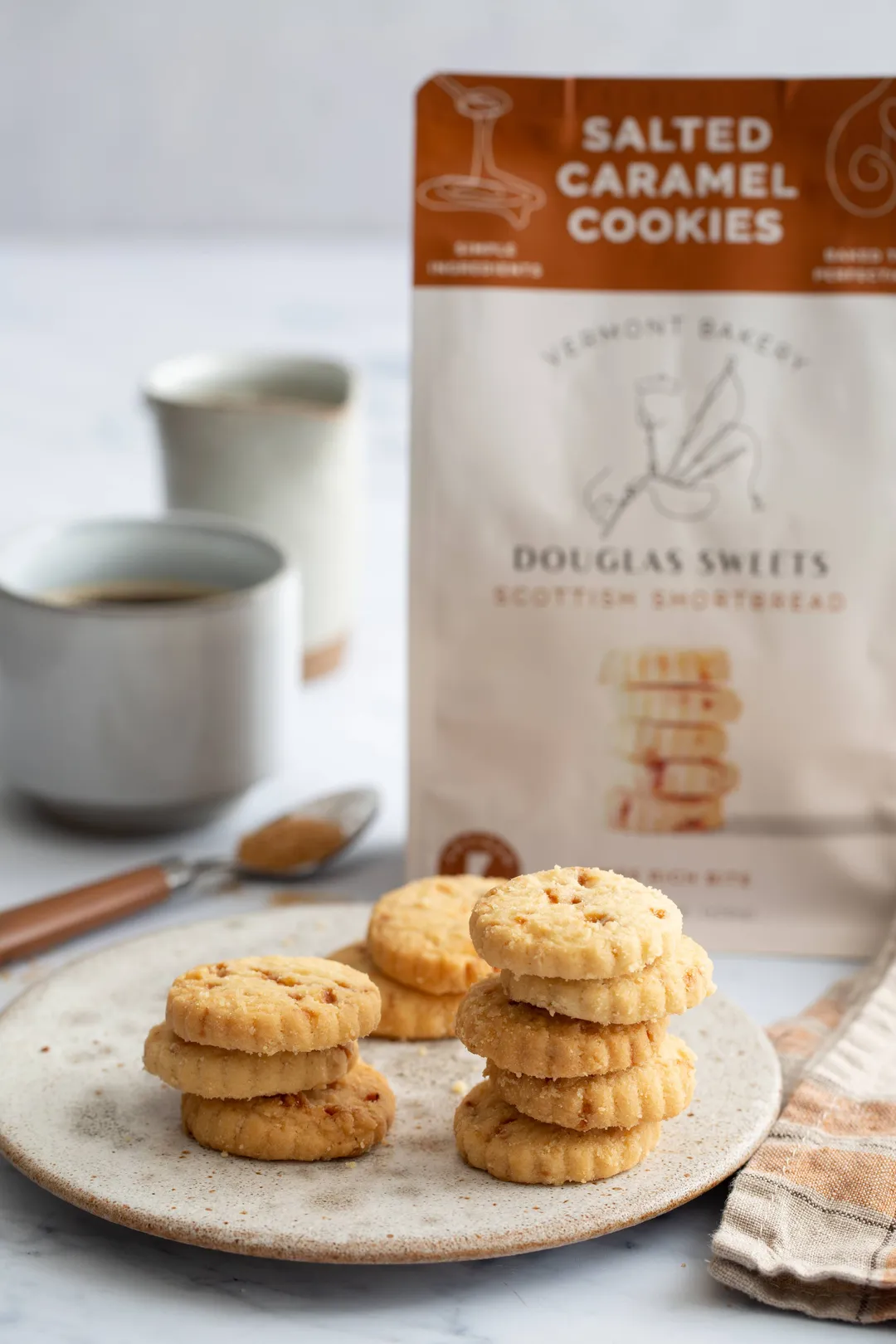 Salted Caramel shortbread cookies (6oz) – Rich Caramel. Buttery Crunch