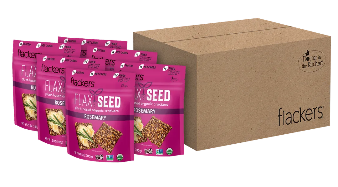 Flackers Organic Flax Seed Crackers, Rosemary