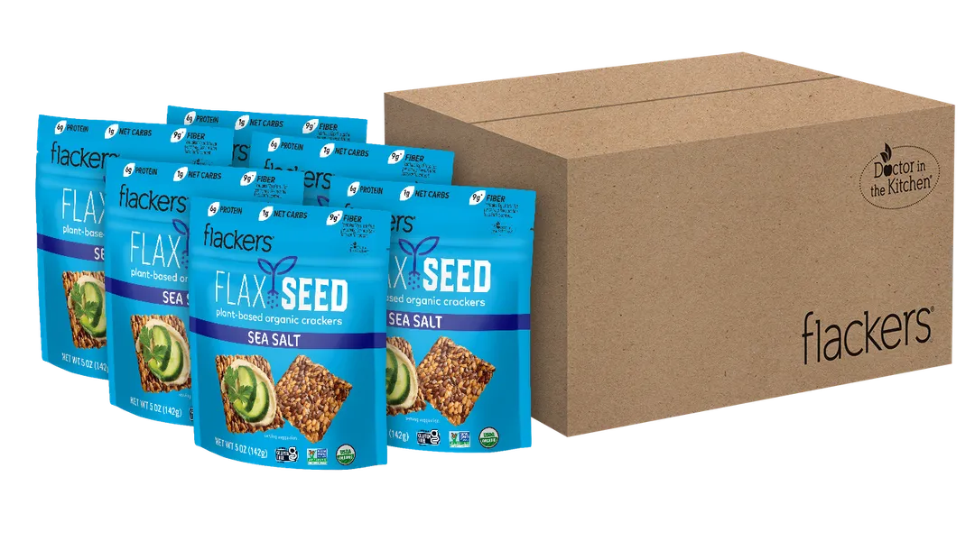 Flackers Organic Flax Seed Crackers, Sea Salt
