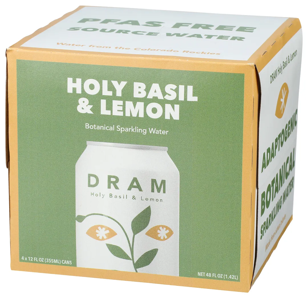 Holy Basil & Lemon Adaptogenic Sparkling Water