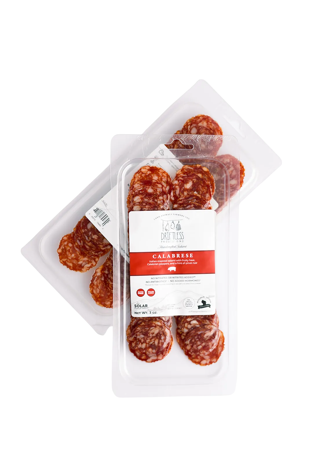 Pre-Sliced Calabrese Salami - Nitrate Free, 3oz