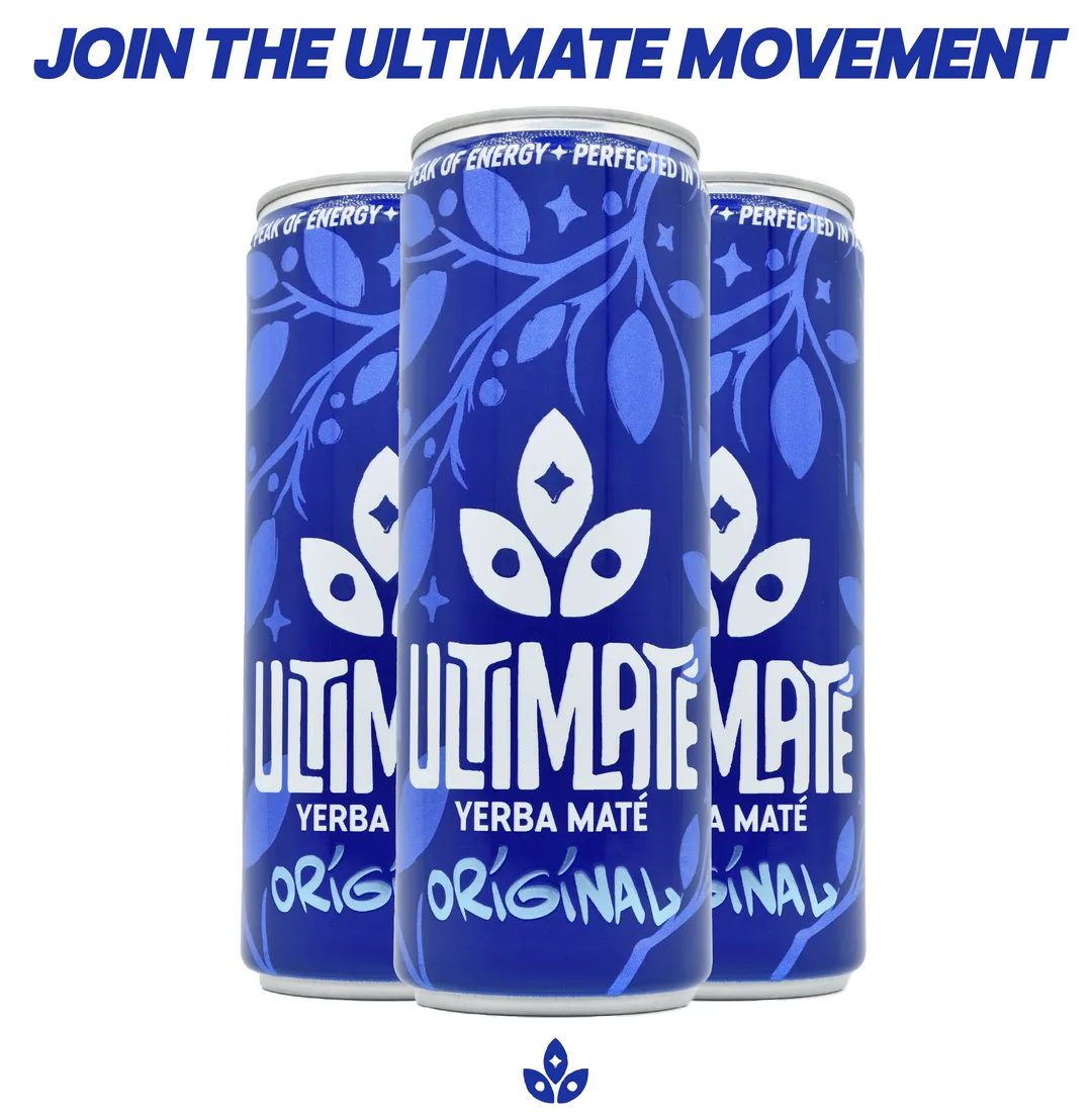 ULTIMATÉ Original Yerba Mate Energy Drink - 100 mg of Caffiene, Antioxidants & GLP-1