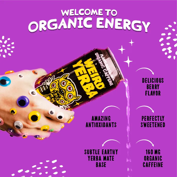 Organic Acai Pomegranate Yerba Mate 12pk 16oz cans 