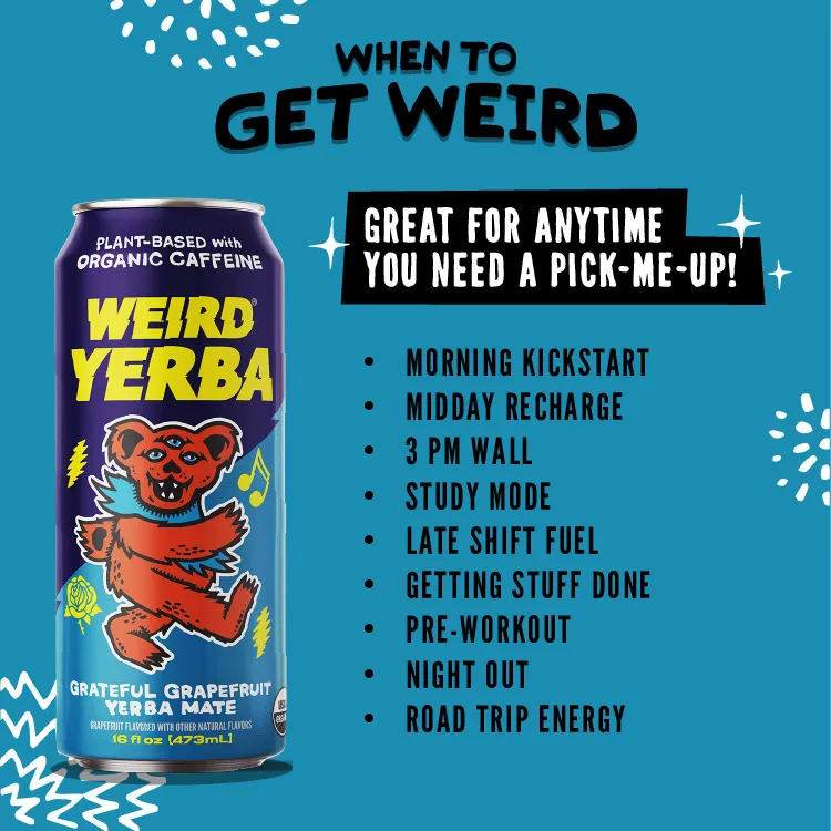 Organic Grateful Grapefruit Yerba Mate 12pk 16oz cans