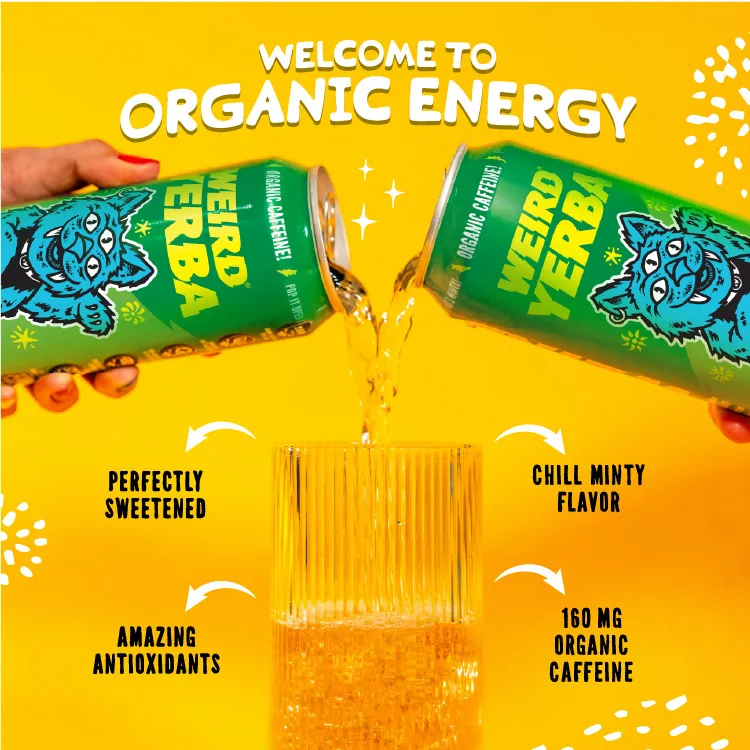 Organic Mystical Mint Yerba Mate 12pk 16oz Cans