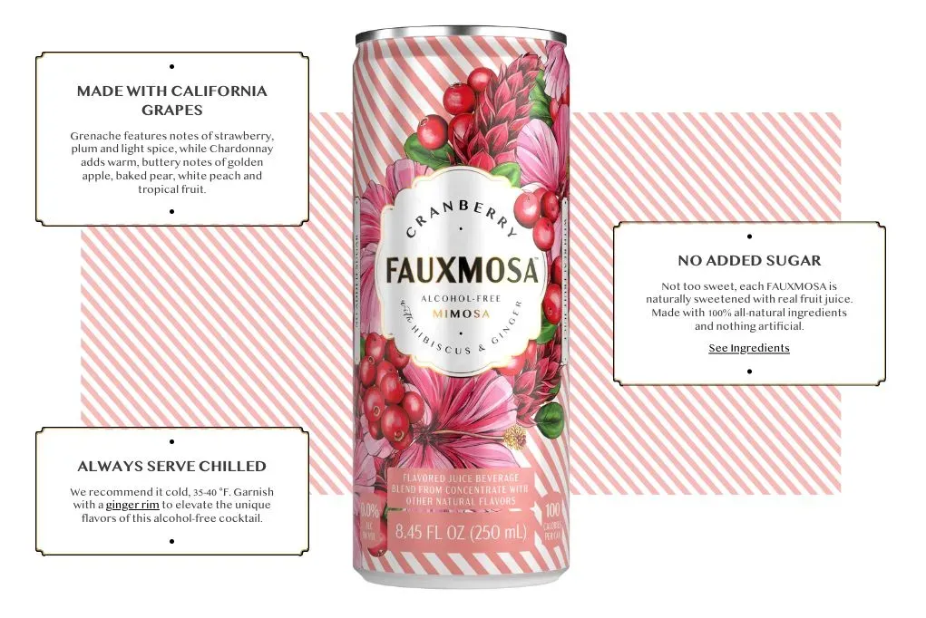 FAUXMOSA Cranberry with Hibiscus & Ginger