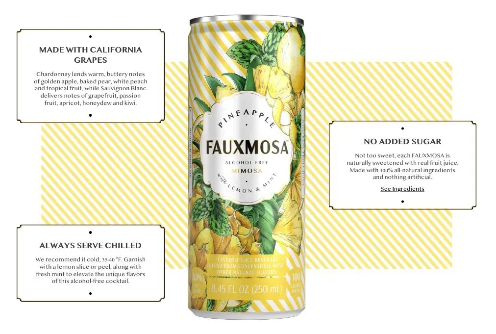 FAUXMOSA Pineapple with Lemon & Mint
