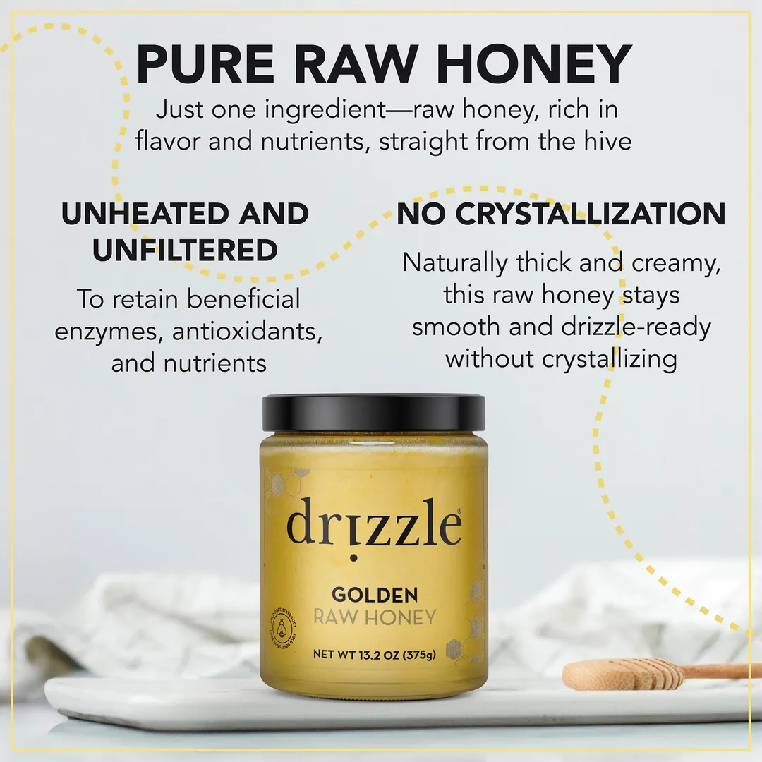 Golden Raw Honey – 13.2 oz