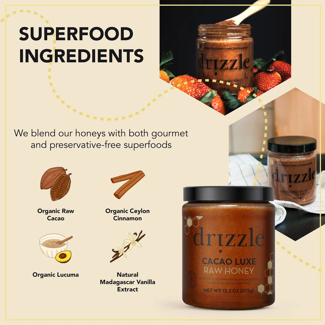 Cacao Luxe Superfood Honey- 13.2 oz