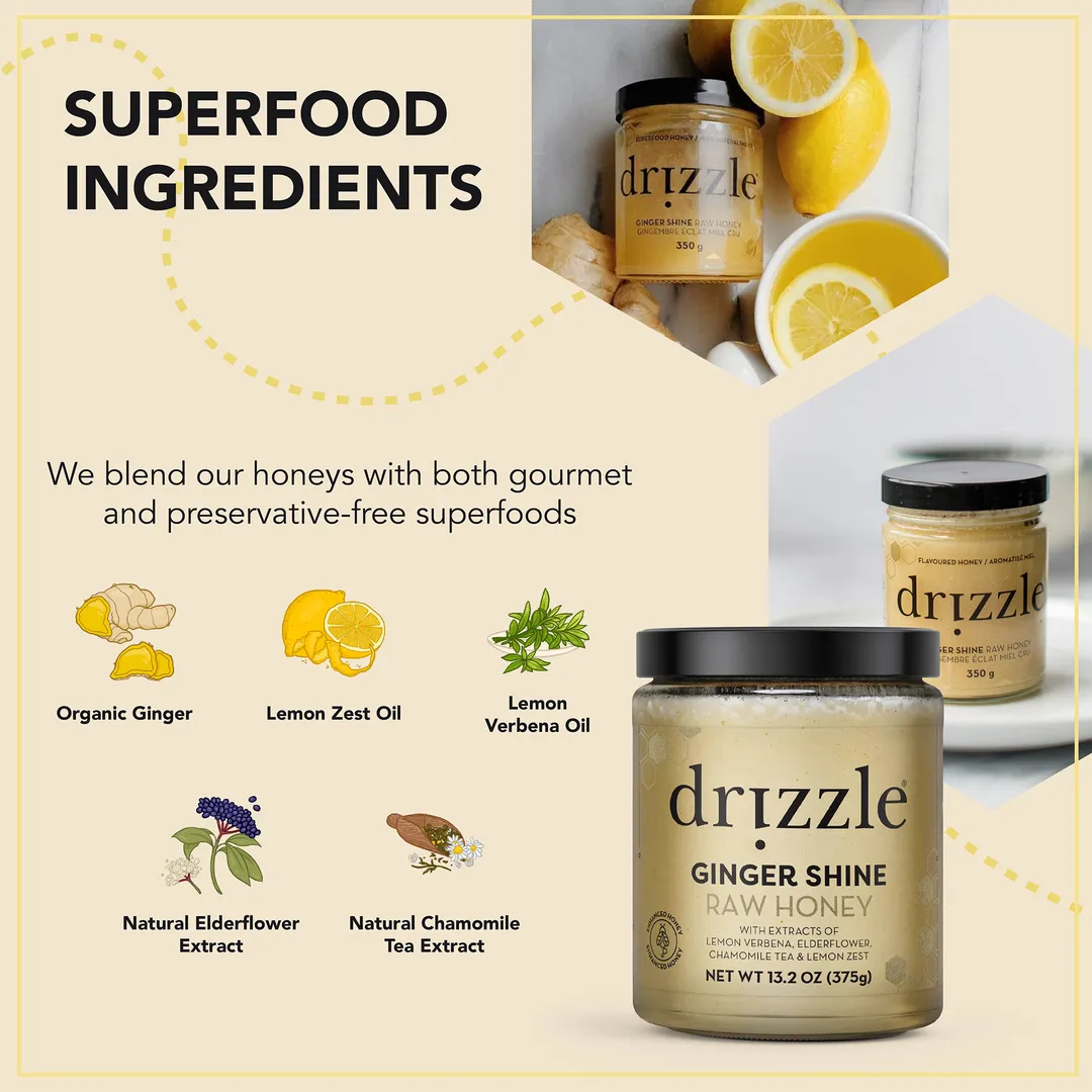 Ginger Shine Superfood Honey – 13.2 oz